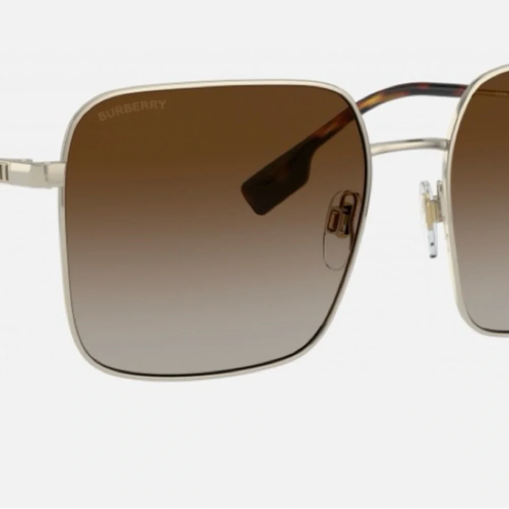 NWOT Burberry B3119 1313/13 Jude Gold Square Sunglasses